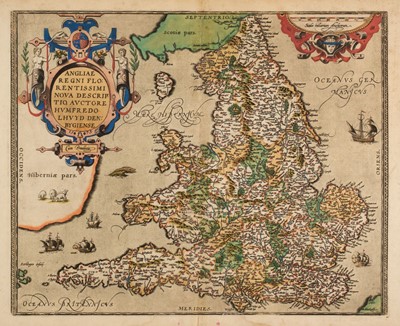 Lot 138 - England & Wales. Ortelius (Abraham), Angliae Regni Florentissimi..., circa 1595