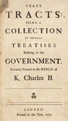 Lot 119 - State Tracts ..., 1689, ex libris John Evelyn