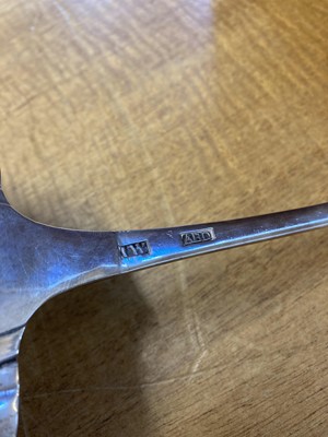 Lot 48 - Scottish Silver. Silver ladle by James Wildgoose, Aberdeen circa 1763-70