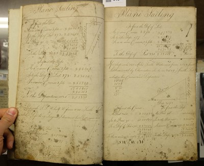 Lot 319 - Manuscript maritime exercise book. 'The Mariner's Compass', circa 1805
