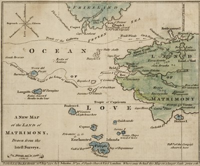 Lot 122 - Barbauld (A. L.). A New Map of the Land of Matrimony..., 1772
