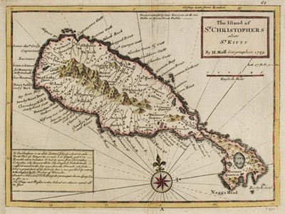 Lot 543 - West Indies. Moll (Herman), The Island of St Christophers alias St Kitts, 1729