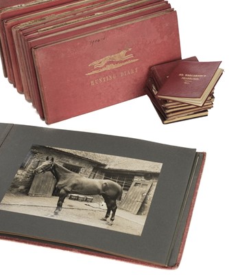 Lot 108 - Pytchley Hunt. A collection of Sampson's Hunting Diaries created by William Wroughton, 1879-1908