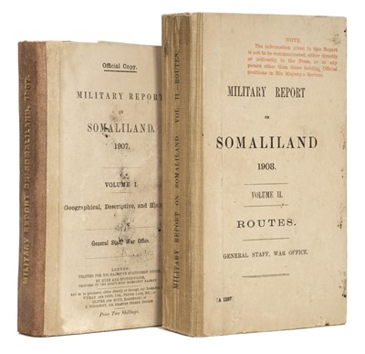 Lot 81 - War Office. Military Report on Somaliland, 1907, ex libris SOE veteran R. G. Turrall DSO MC