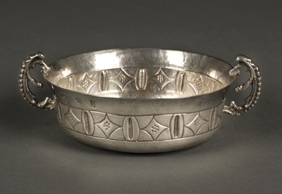 Lot 62 - Wine Taster. Charles II silver wine taster by FW, London 1666