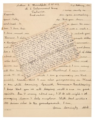 Lot 352 - WWII Australian Internment Camps. A series of approximately 75 letters