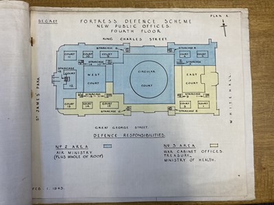 Lot 341 - Cabinet War Rooms. 'Fortress Defence Scheme' [cover-title], 1 February 1943