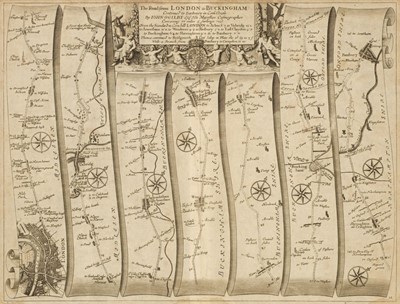Lot 379 - Ogilby (John). The Road from London to Buckingham continued to Banbury..., 1675 or later