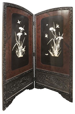 Lot 174 - Screen. Japanese shibayama screen