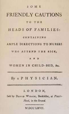 Lot 245 - Johnson (Robert Wallace). Some Friendly Cautions..., 1767
