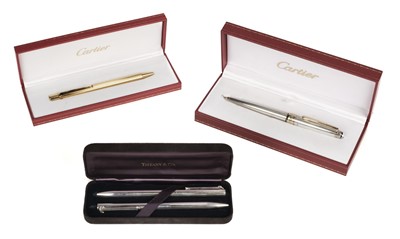 Lot 83 - Luxury Pens. Cartier, Tiffany & Co and Mont Blanc