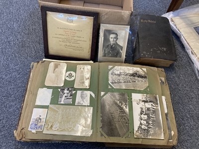 Lot 323 - Worcestershire Regiment - 1st Battalion. Scrap and Postcard Album