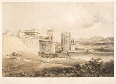 Lot 452 - Bridges. Hawkins (G.), Britannia Bridge. General View of Works..., 1849