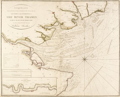 Lot 394 - River Thames. Heather (William), Chart of the Entrances to the River Thames..., 1791