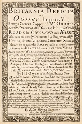 Lot 49 - Owen (John & Bowen Emanuel). Britannia Depicta or Ogilby Improv'd, 1731