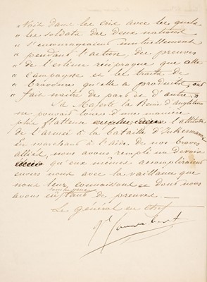 Lot 191 - Canrobert (Francois Marcellin Certain de, 1809-1895).