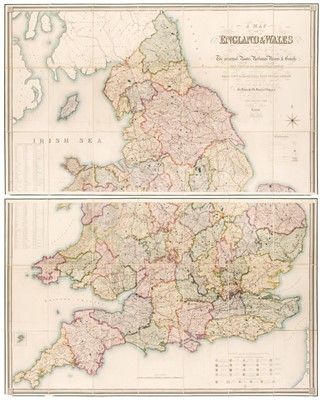 Lot 343 - England & Wales. Dower (J.). A New Map of England & Wales...., 1862
