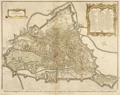Lot 450 - Basire (J.). A collection of 24 prospects of fortified towns and battle plans, circa 1750