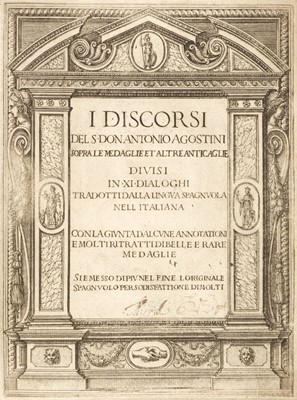 Lot 144 - Agustin (Antonio). I discorsi sopra le medaglie et altre anticaglie, 1592, ex libris Basil Kennett