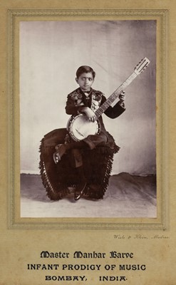 Lot 176 - Master Manhar Barve, infant prodigy of music, Bombay, India, circa 1920