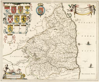 Lot 513 - Northumberland. Blaeu (Johannes), Comitatus Northumbria vernacule Northumberland, 1648