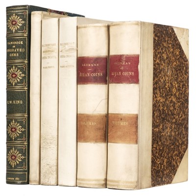 Lot 238 - Numismatics. Illustrated manuscript catalogue of ancient Greek coins, 19th century, & 4 others