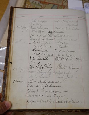 Lot 171 - Visitors' Book. South Western Hotel, Southampton. A visitors' book, circa 1899-1912
