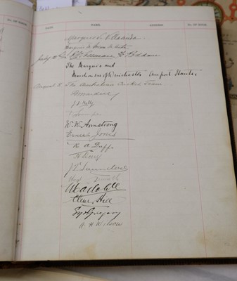 Lot 171 - Visitors' Book. South Western Hotel, Southampton. A visitors' book, circa 1899-1912