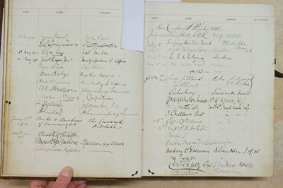 Lot 171 - Visitors' Book. South Western Hotel, Southampton. A visitors' book, circa 1899-1912