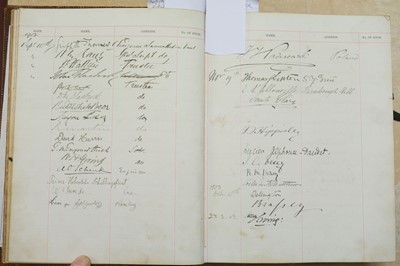 Lot 171 - Visitors' Book. South Western Hotel, Southampton. A visitors' book, circa 1899-1912