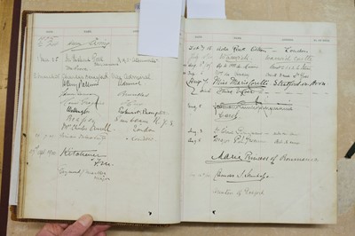 Lot 171 - Visitors' Book. South Western Hotel, Southampton. A visitors' book, circa 1899-1912