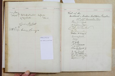 Lot 171 - Visitors' Book. South Western Hotel, Southampton. A visitors' book, circa 1899-1912