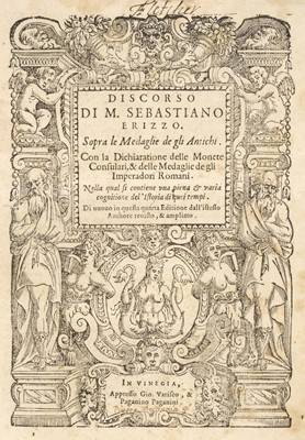 Lot 182 - Erizzo (Sebastiano). Discorso sopra le medaglie, 4th edition, 1584, ex libris Fletcher of Saltoun