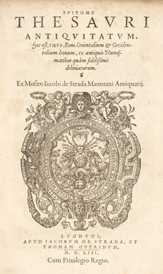 Lot 281 - Strada (Jacopo). Epitome Thesauri Antiquitatum, 1st editon, Lyon, 1553
