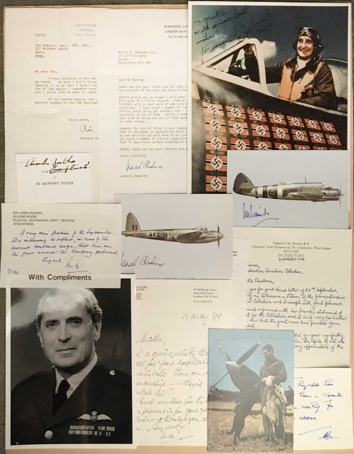 Lot 325 - World War II. A selection of signed postcards