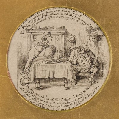 Lot 502 - After John Tenniel (1820-1914). A set of four drawings of scenes from Alice in Wonderland