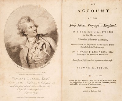 Lot 370 - Lunardi (Vincenzo). An Account of the First Aerial Voyage in England