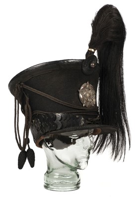 Lot 389 - Bell Top Shako. Trooper's Pattern 1822 Helmet of the Yorkshire Hussars