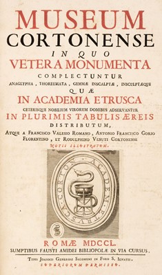 Lot 140 - Accademia Etrusca. Museum Cortonense In Quo Vetera Monumenta Complectuntur