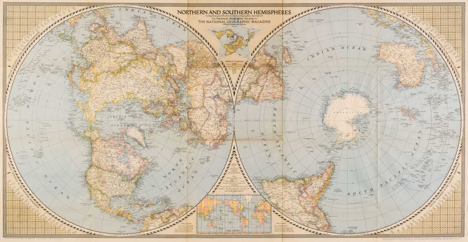Lot 68 - National Geographic Magazine (publishers). Northern and Southern Hemispheres, 1943