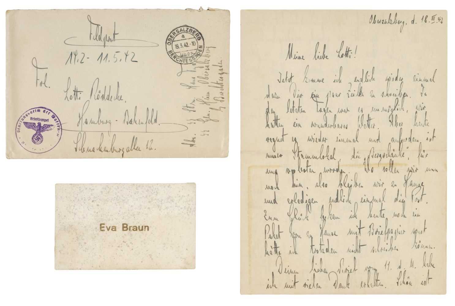 Lot 321 - Third Reigh.  SS Guard's Letter - Dated 1942