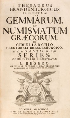 Lot 153 - Beger (Lorenz). Thesaurus Brandenburgicus selectus