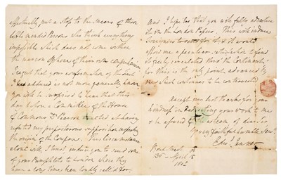 Lot 152 - Edward Jenner (1749-1823). An important unpublished Autograph Letter Signed, 1802