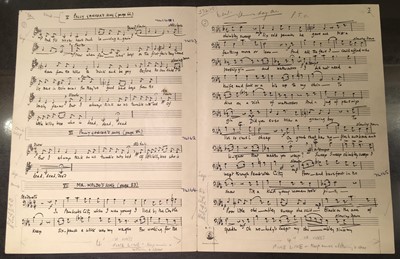 Lot 536 - Jones (Daniel, 1912-1993). Original manuscript score for Under Milk Wood by Dylan Thomas, c. 1953-54
