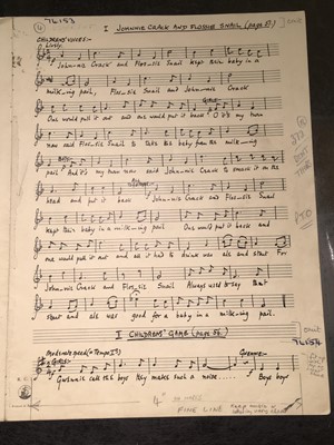 Lot 536 - Jones (Daniel, 1912-1993). Original manuscript score for Under Milk Wood by Dylan Thomas, c. 1953-54