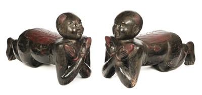 Lot 148 - Footstools. Pair of Chinese footstools