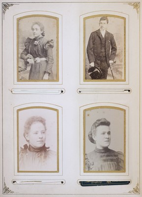 Lot 15 - Cartes de Visite. A group of 16 Victorian cartes de visite and cabinet card albums