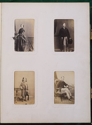 Lot 15 - Cartes de Visite. A group of 16 Victorian cartes de visite and cabinet card albums