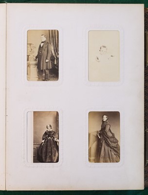 Lot 15 - Cartes de Visite. A group of 16 Victorian cartes de visite and cabinet card albums