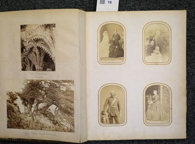 Lot 18 - Cartes de Visite. An album containing approximately 90 cartes de visite